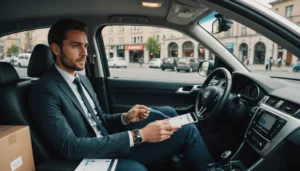 coursier en voiture